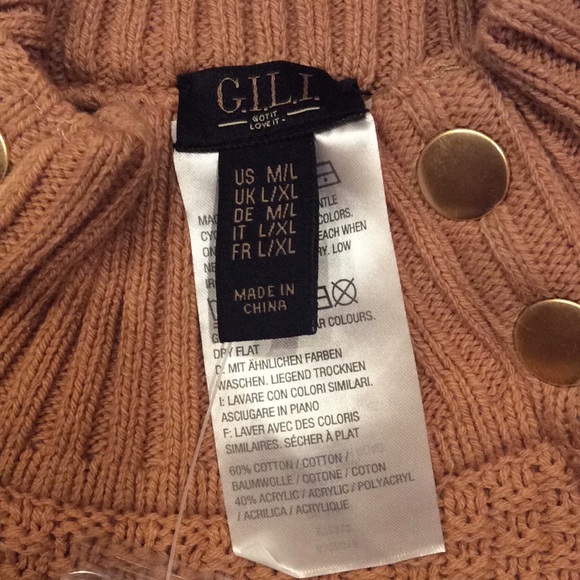 RUSTIC COLOR SWEATER WITH SNAPS! - Picture 8 of 8